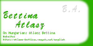 bettina atlasz business card